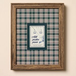 Hearth & Hand Plaid Matte Ski Framed Wall Art 8x10 Christmas Holiday Targrt 2025